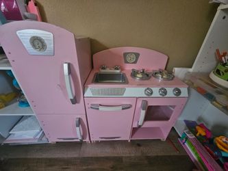 Kids wood play kitchen