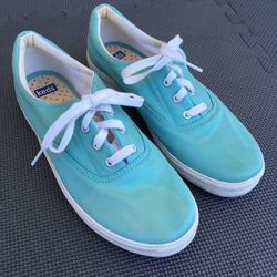 Keds Teal Blue Women's Casual Canvas Fabric Shoes Sz 9