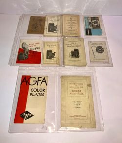 Vintage Kodak Brownie & Agfa Camera Instruction Booklets Manual Lot