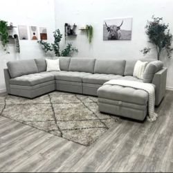 6 Piece Modular Costco Sectional Sofa with Ottoman Storage