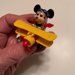 MICKEY MOUSE FLYING A BIPLANE No. PD-1 by TOMY TOYS