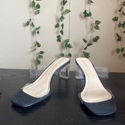 clear strap heels 
