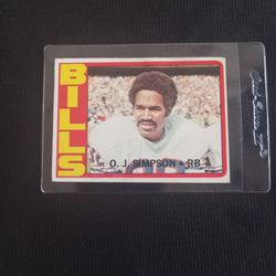 Vintage Old 1972 O.J. SIMPSON Football Card Bill's Topps #160