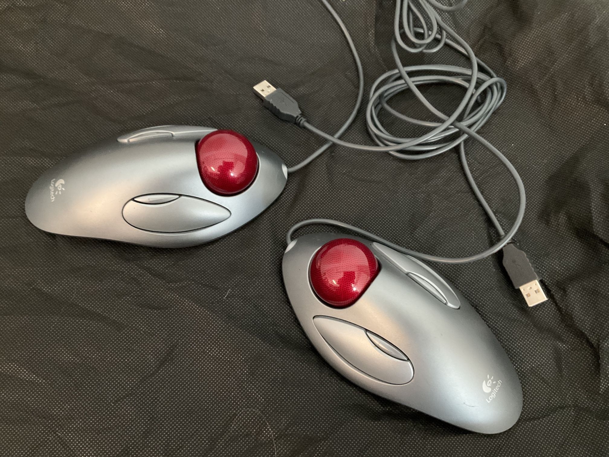 Logitech Trackman Marble Trackball Mouse.