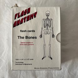 Vintage Flash Anatomy The Bones Flash Cards Complete Set - Excellent Condition