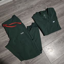 Navy Green Scrubs 