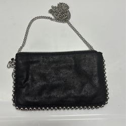 zara black and silver crossbody purse small and cute