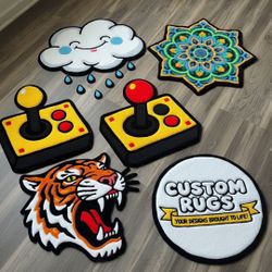 Custom Tufted Rugs | Gaming, Tiger, Cloud Designs | Handmade