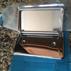 Chrome Toilet Roll Holder with Cover