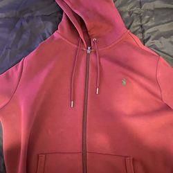 Men’s Polo Zip Up Hoodie Large