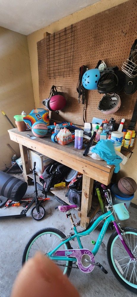 Hand Built Work Bench Items Near Or Around Not Included