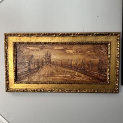 Russian Painting, Signed And Information 20 X 10 Inches