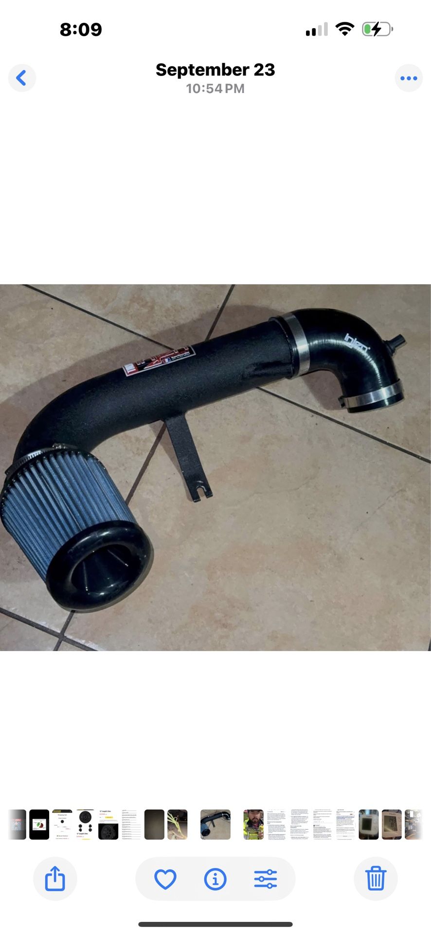 INJEN BLACK SHORT RAM COLD AIR INTAKE SYSTEM IS Short Ram Cold Air Intake System, Part No. IS1565BLK, 2001-2005 Honda Civic L4-1.7L.