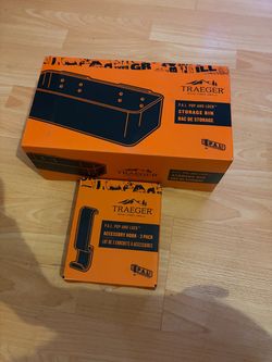 Traeger Grills P.A.L. Pop-and-Lock Storage Bin & P.A.L. Pop-and-Lock Accessory Hook 3 Pack,Black