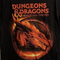 DUNGEONS & DRAGONS Black T-Shirt  Honor Among Thieves Adult XL 100% Cotton Shirt