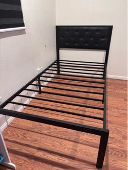 Twin black bed frame