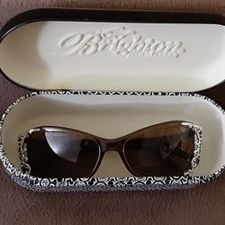 Vintage Brighton Summer Of Love Brown Silver Sunglasses WITH CASE

