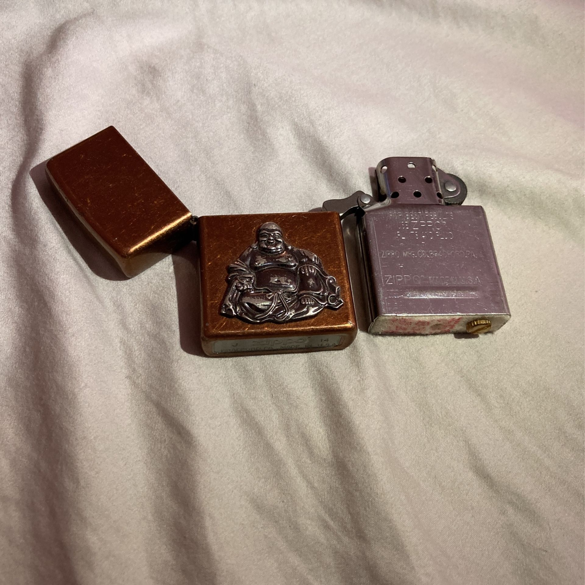 COPPER BUDDHA ZIPPO LIGHTER