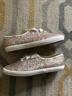 Keds X Kate Spade New york Champion Glitter Sneakers New 2 pairs of laces  No box Size 9