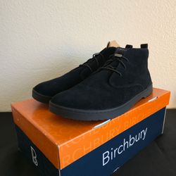 Birchbury Carnforth Black Suede Barefoot Chukka Boots Men’s Size 12 New Never Worn w/ Box