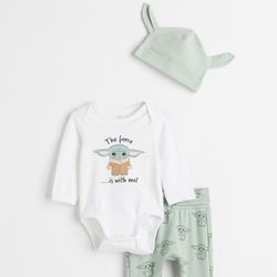 H&M Star Wars 3-piece Jersey Set 0-3m