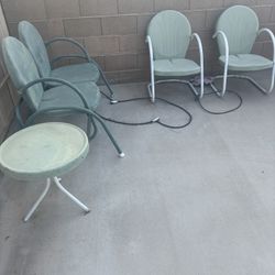 Clamshell Steel Chair Set $125