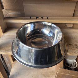 Silver Dog Bowl 