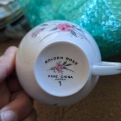 Price Drop!! 54 Pieces Of Golden Rose Fine China