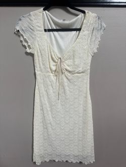 White Floral Print Dress
