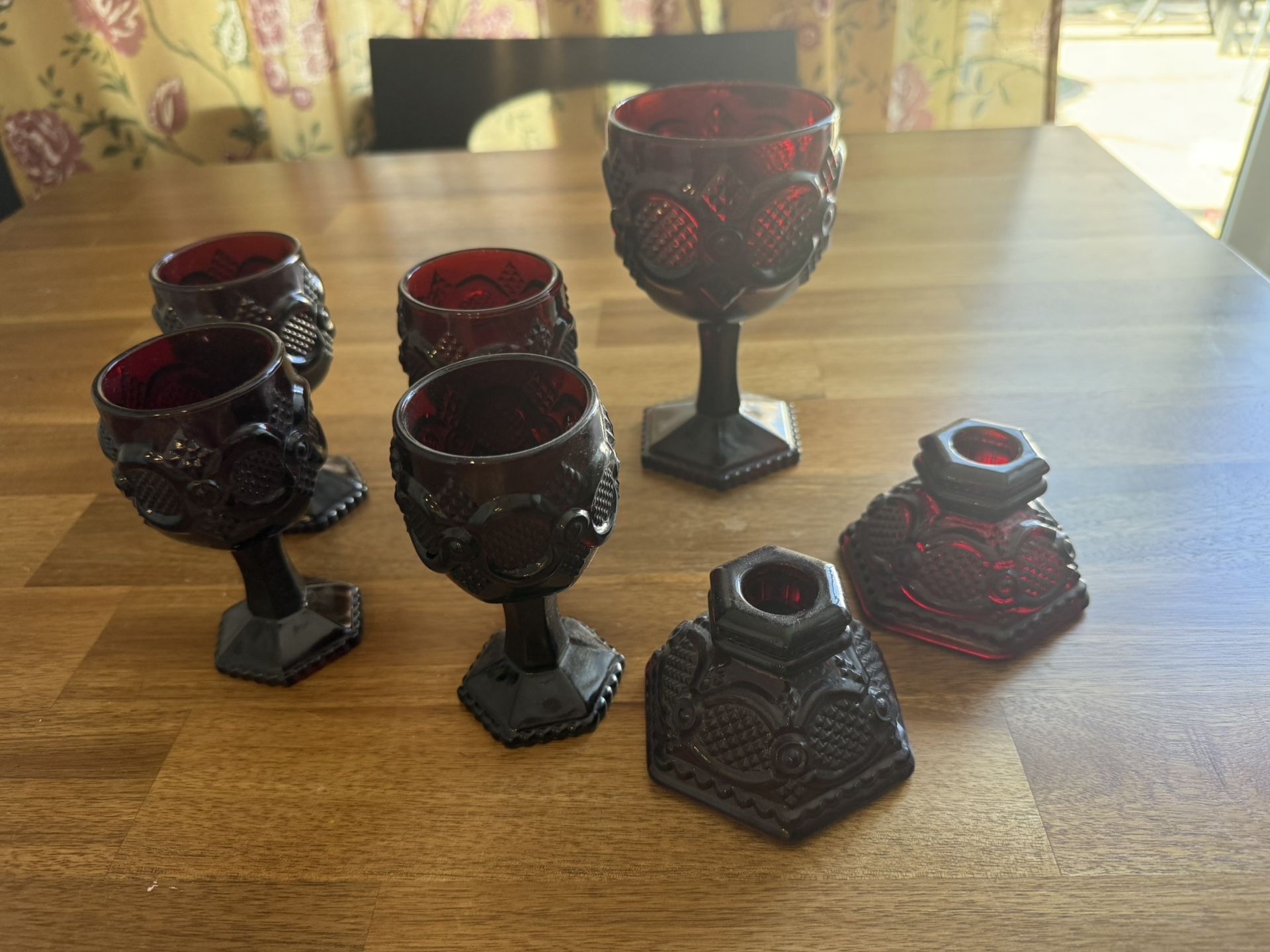 Avon Cape Cod Ruby 7 Pieces