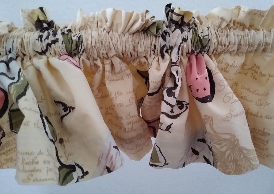 Vintage Mid Century Modern Lined Kitchen Cafe Curtains And Valance - IN EXCELLENT CONDITION