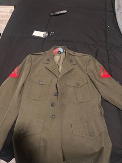 USMC Dress Uniform Jacket with Rank Patches