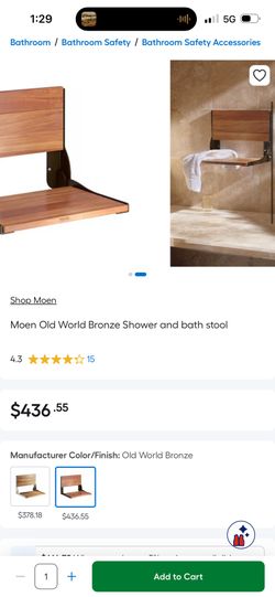 Moen Teak Shower Chair Old World Bronze 