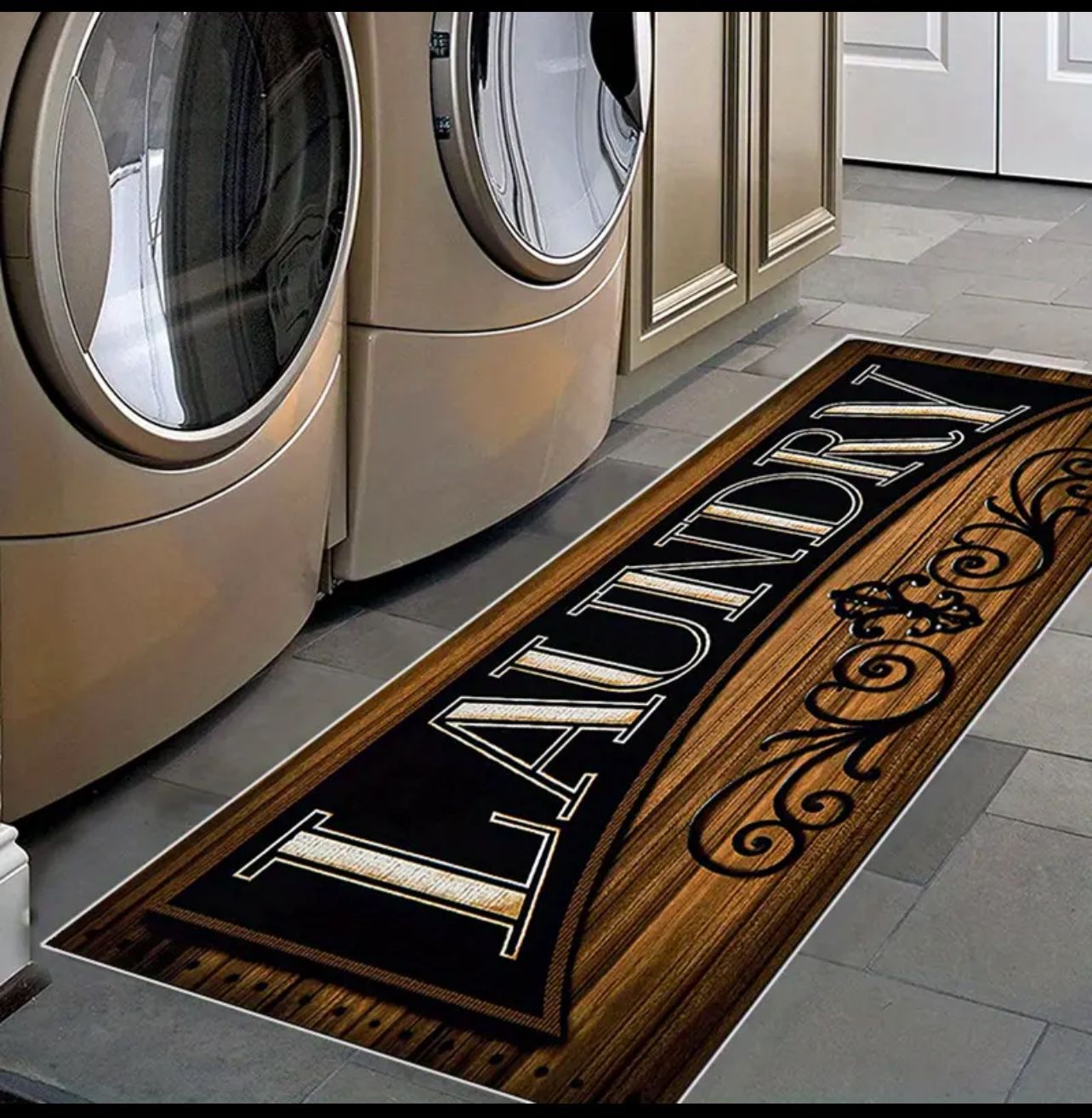 1pc Quick Dry Laundry Rugs And Mats, Non-slip Laundry Room Decor