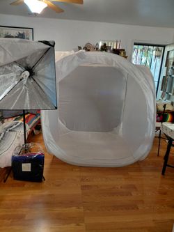 59" cube photo tent, light set and 18"photo box