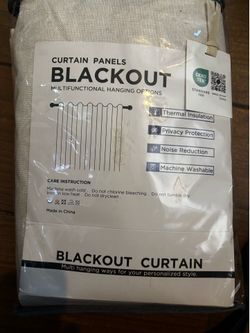 Linen blackout curtains