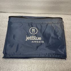 Jet Airways Blue Utensil Picnic Lunch Travel Storage Bag Original Koozie Bag Hot Cold