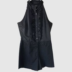 women’s Forever 21 romper shorts mock ruffles Size Large