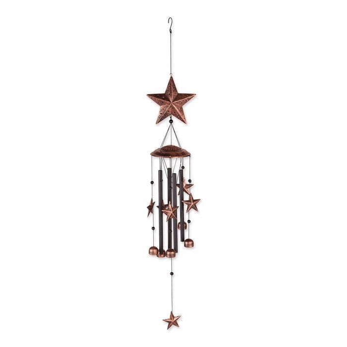 34 BRONZE STARS WIND CHIMES