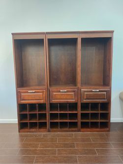 Wood closet organizer. $20 each piece. $60 aĺl three OBO. Allen and Roth from Lowes.