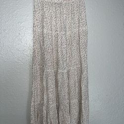 Brandy Melville Cream/pink Flower Skirt🌸