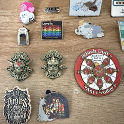 Disney & Universal Pin Lot (54 Pins, Haunted Mansion, Simpsons, Marvel)