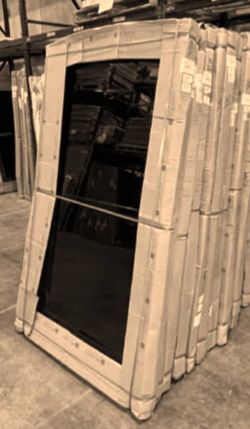 Single Hung Window with Dark Tinted Glass
