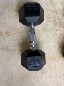 20 lbs dumbbell, like new, $20.