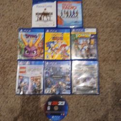 7 Playstation 4 Games And Blu-ray Movies