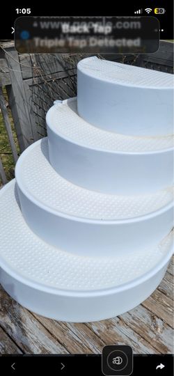 White Plastic Pool or Spa Entry Steps