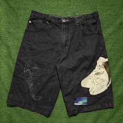 Vintage Raw Blue Jorts W36