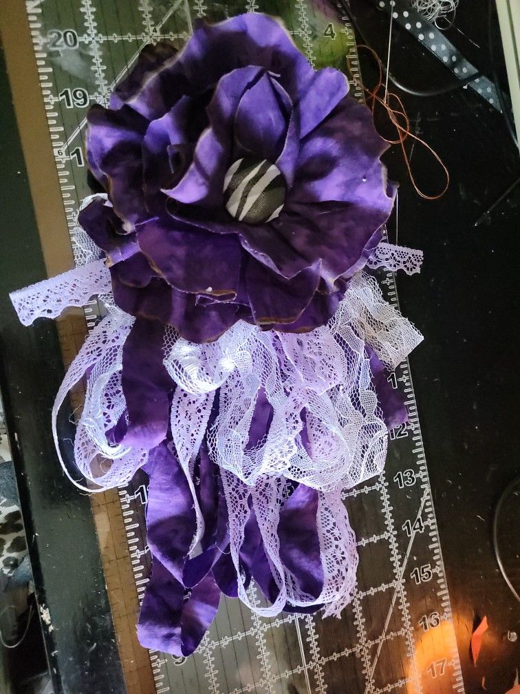 Purple Flower Brooch