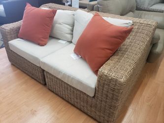 New outdoor patio furniture loveseat tax included sunbrella fabric