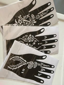 3 Henna Stencils 1 Henna new Tube